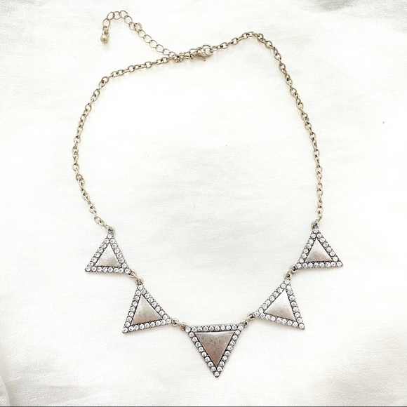 Silver Triangle Necklace - Picture 2 of 2